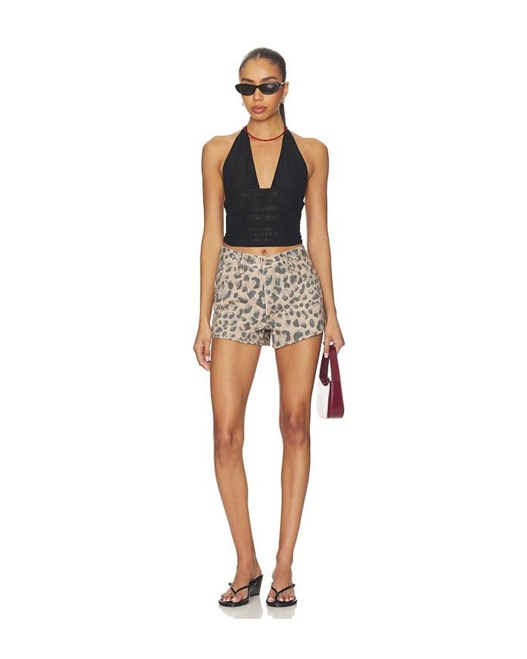 Free People Multicolor X We The Free Now Or Never Printed Denim Short