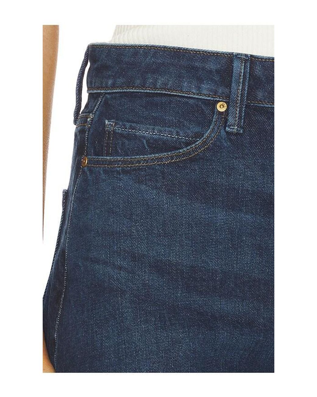 PAIGE Blue Dani Short Finished Hem Seamed Belt Loops Short