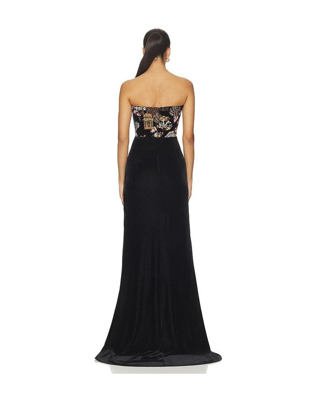 SAU LEE Black Velvet Gown