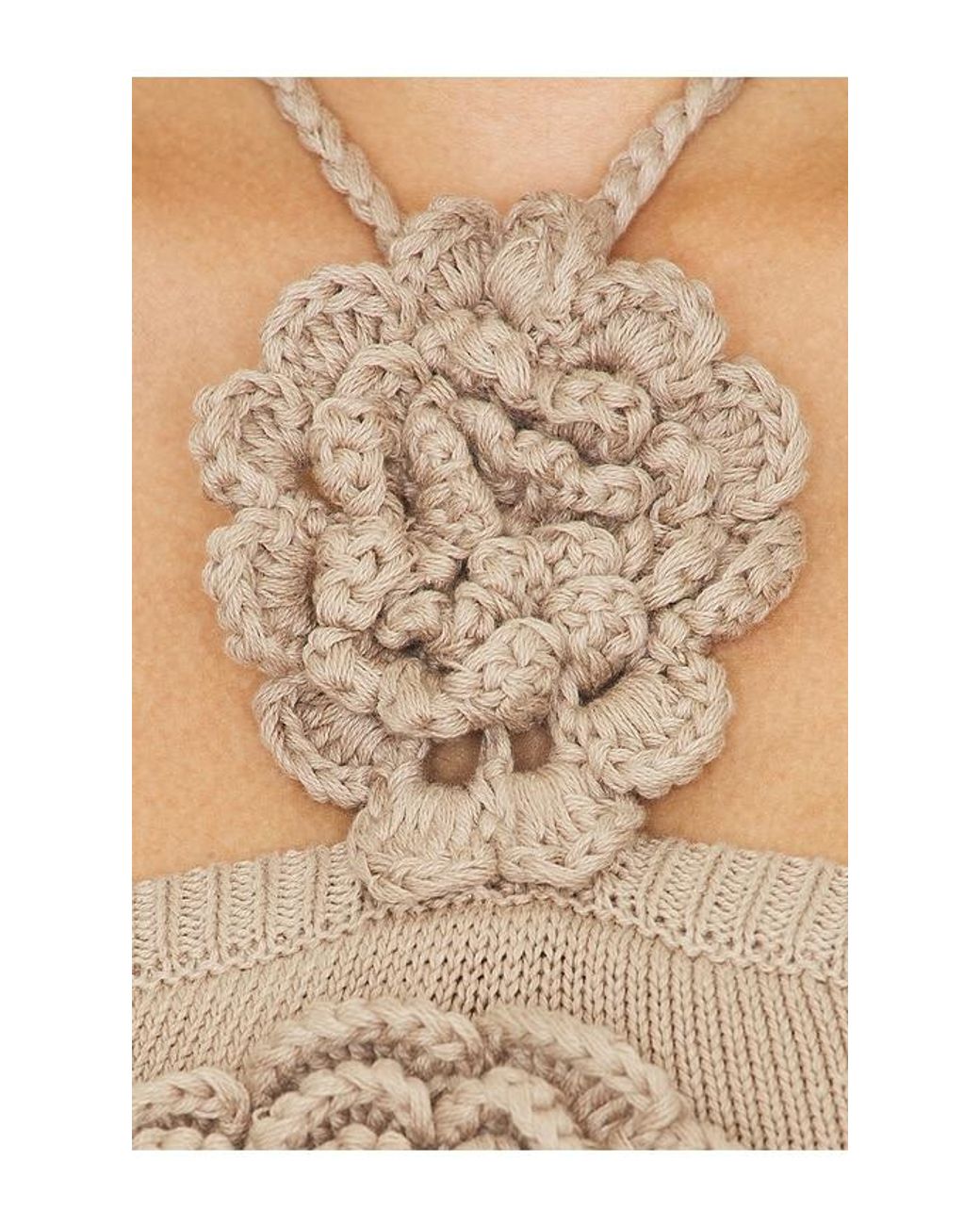 Lovers + Friends Natural Ashby Crochet Top