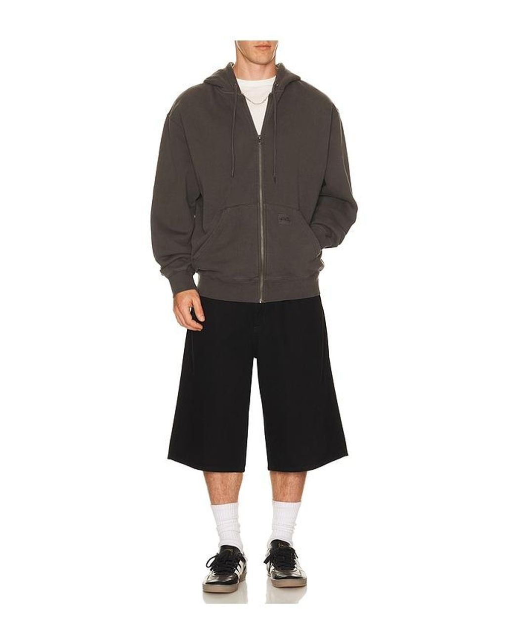 Stan Ray Gray Patch Zip Hoodie for men