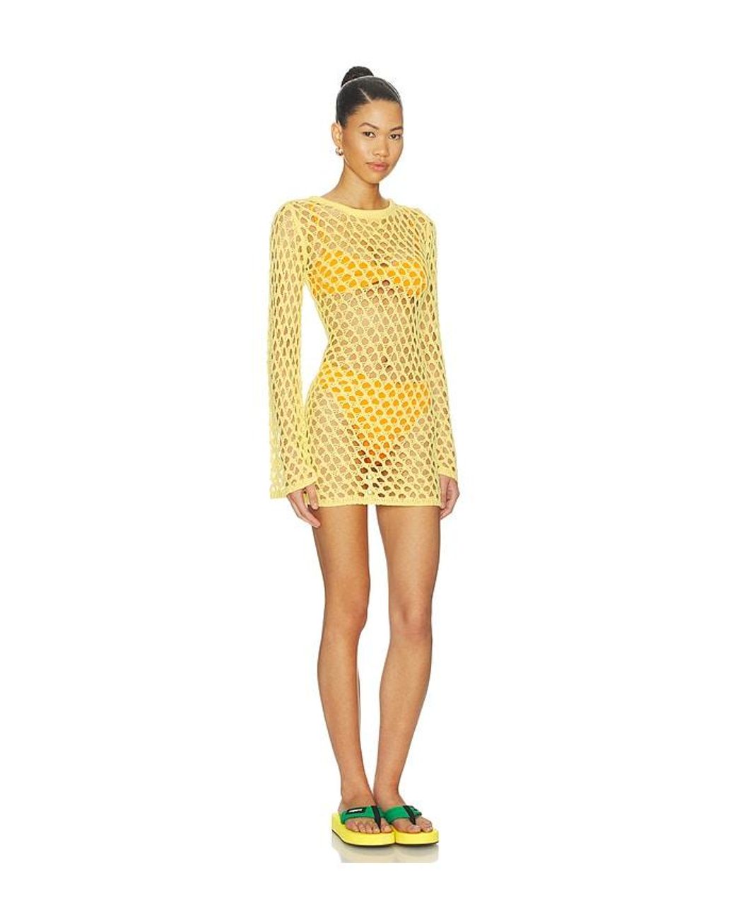superdown Yellow Chessa Mini Dress
