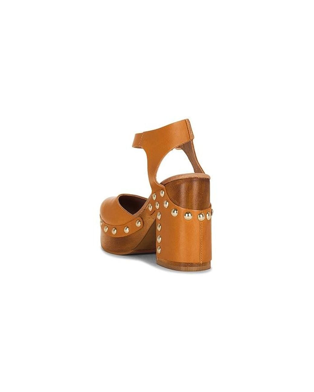 Free People Orange Cecelia Studded Clog