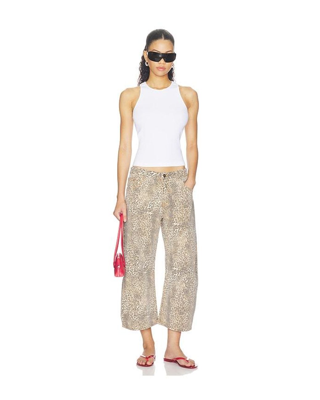 Lioness Natural Horseshoe Cropped Jeans