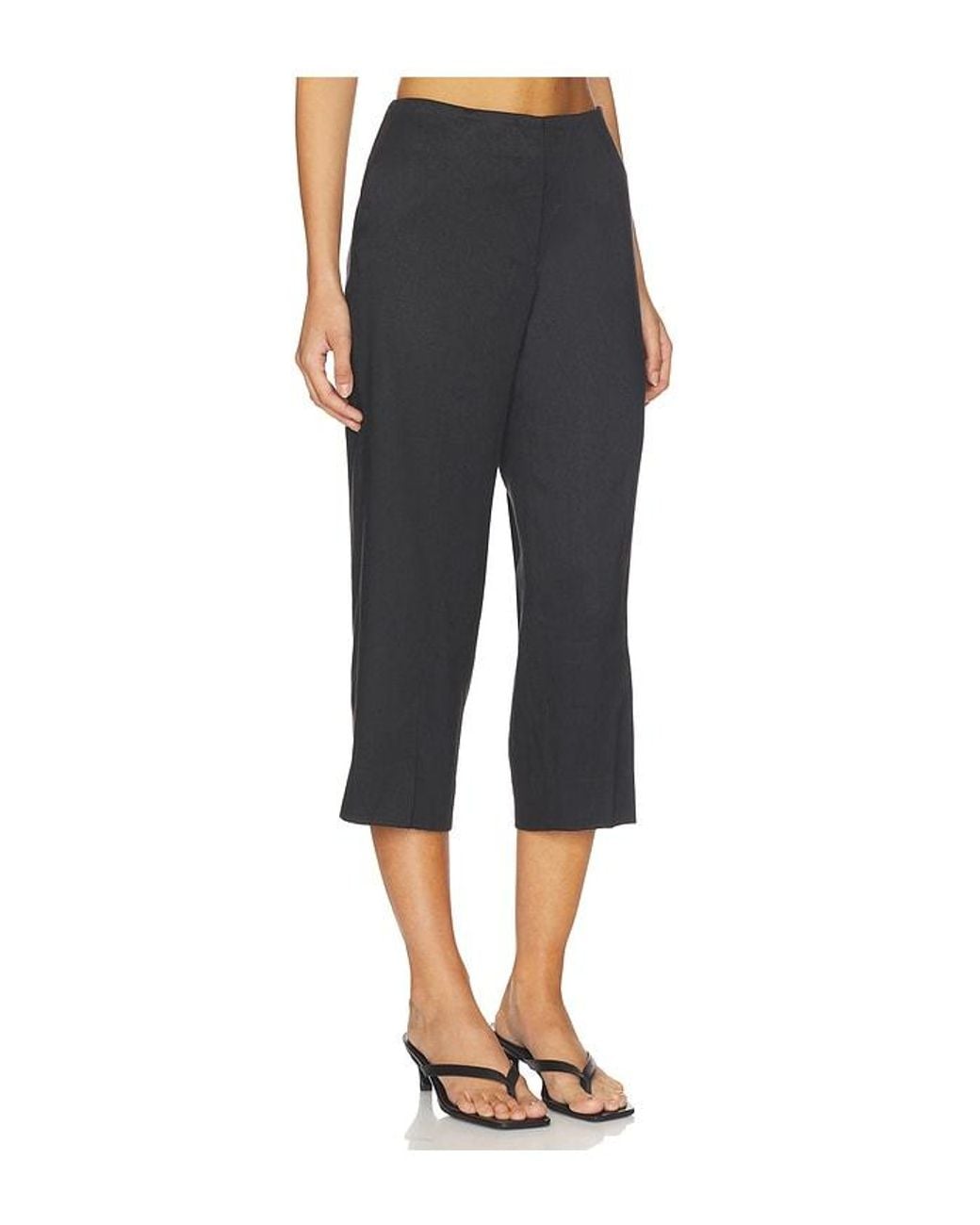 Theory Black Slit Capri