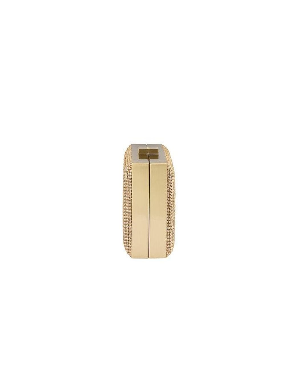 Olga Berg Natural Stef Crystal Box Clutch
