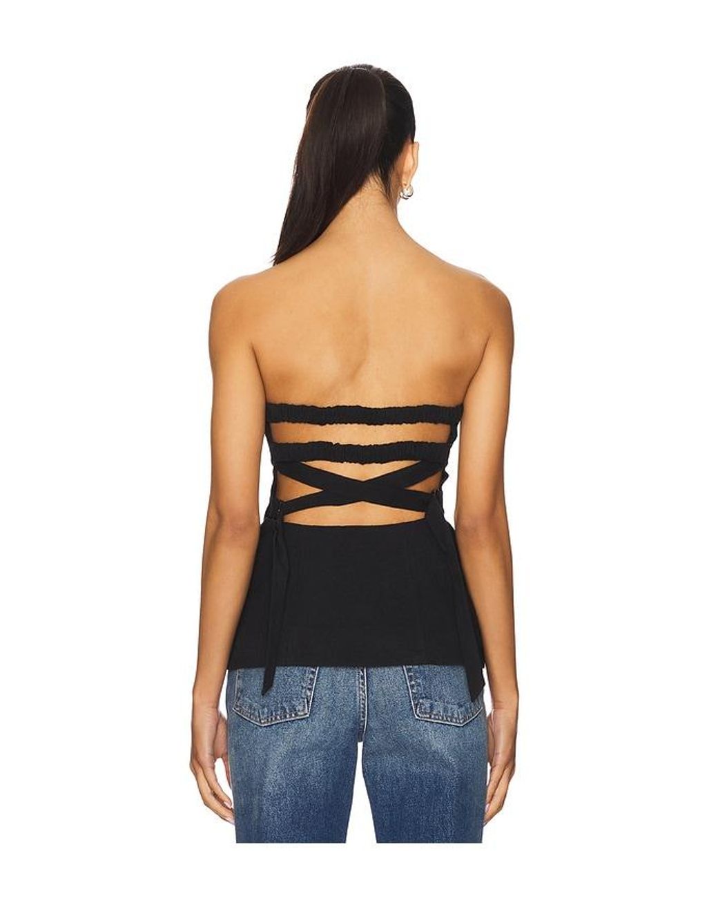 Free People Black Lora Tube Top