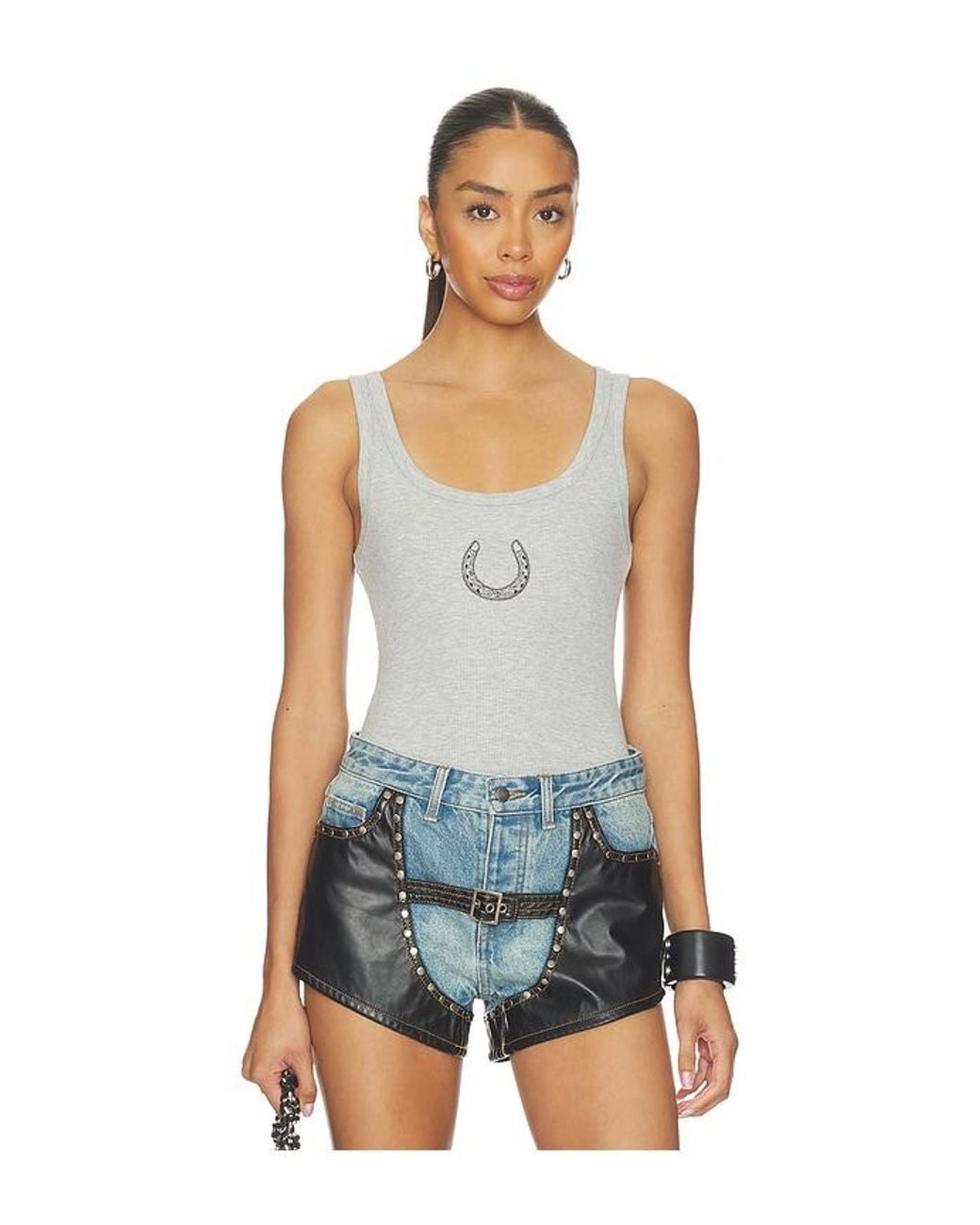 Urban Outfitters Blue X Revolve Horseshoe Tank Top