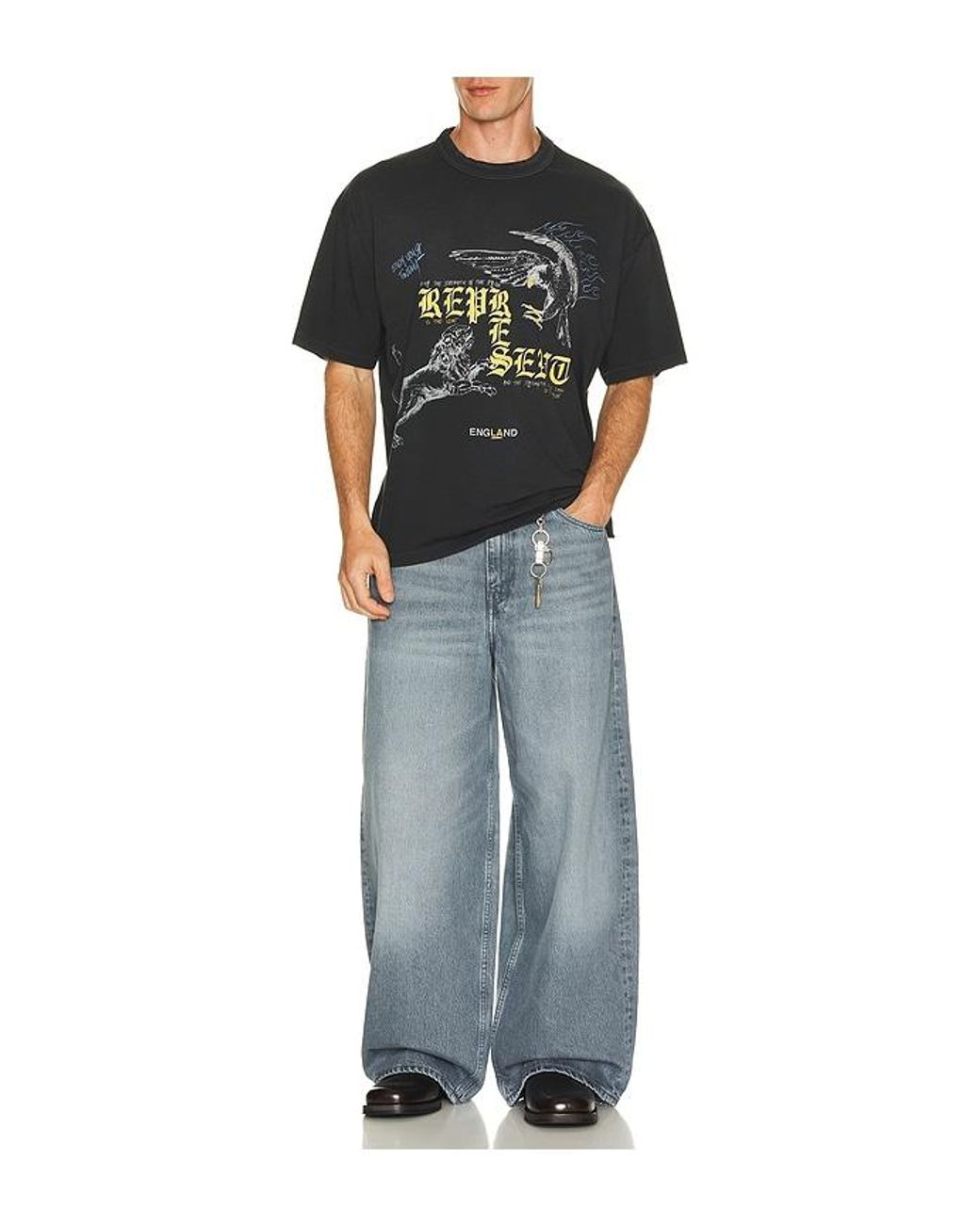 Represent Black Enemy Tee for men