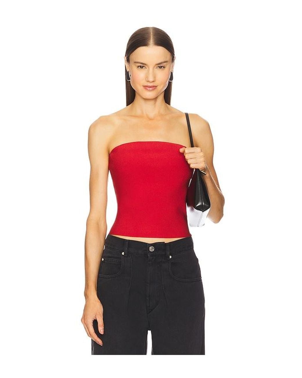 Jonathan Simkhai Red Nicole Tube Top