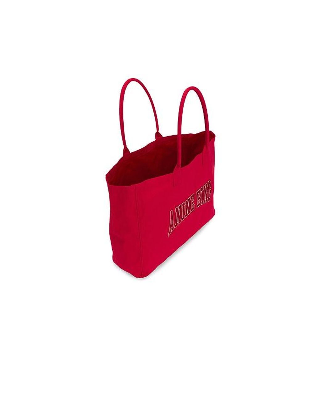 Anine Bing Red Leo Canvas Tote