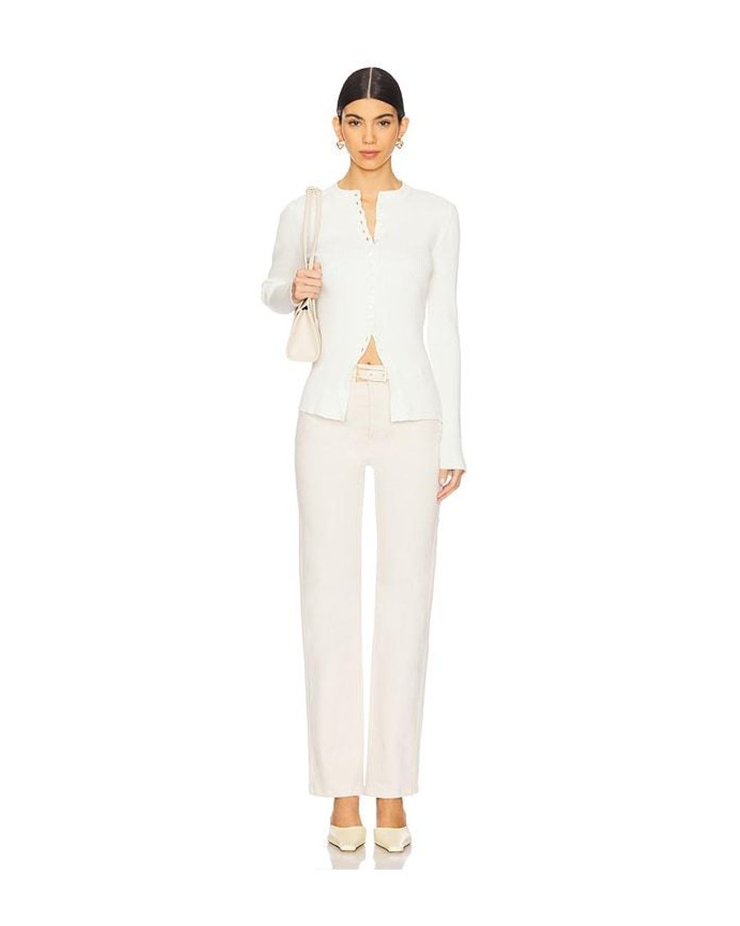 Re/done White 90S High Rise Loose Jeans