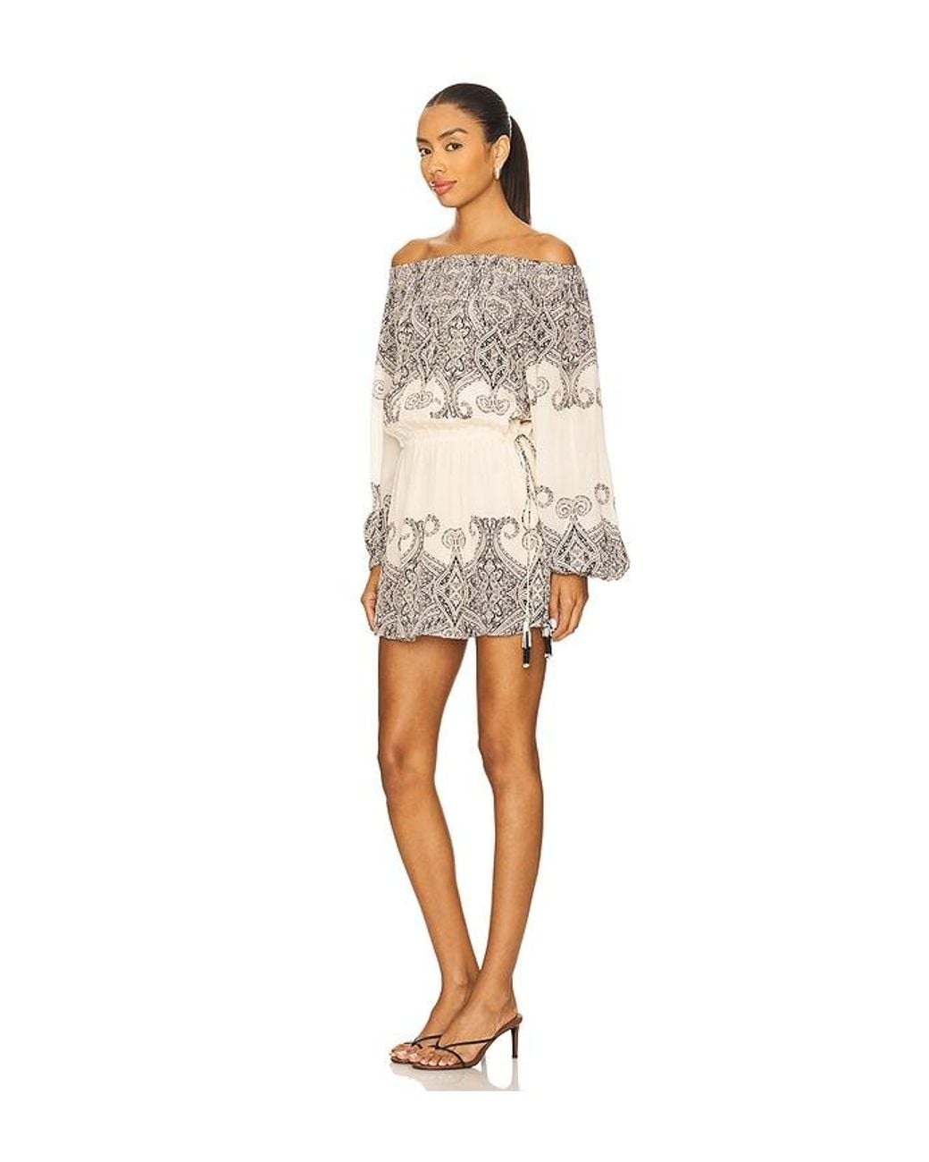 Hemant & Nandita Natural Slip On Mini Dress