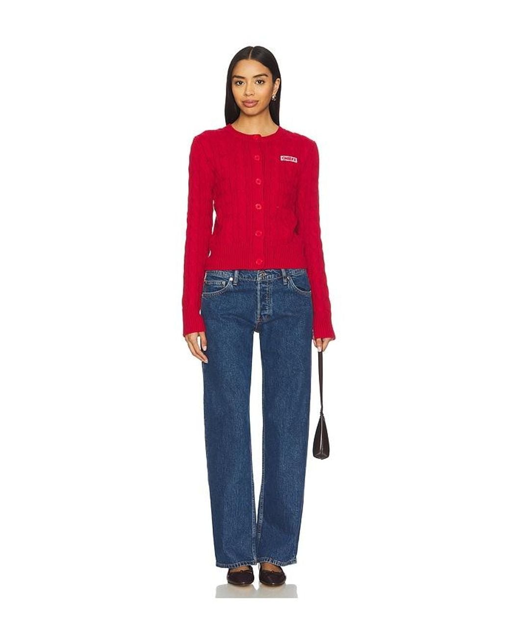 Terez Red X Revolve Chiefs Knit Cardigan