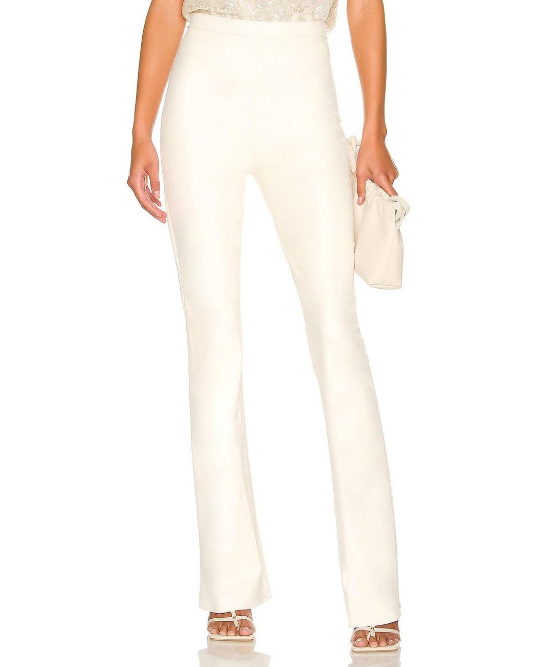 Amanda Uprichard Amina Leather Pants in White Lyst