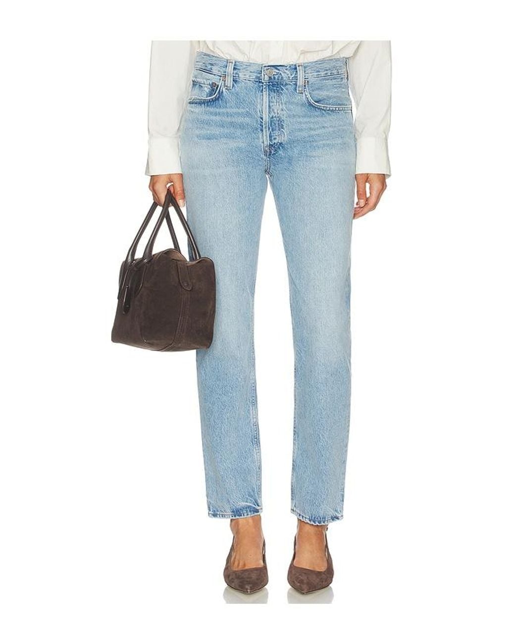 Agolde Blue Romney Low Rise Jeans