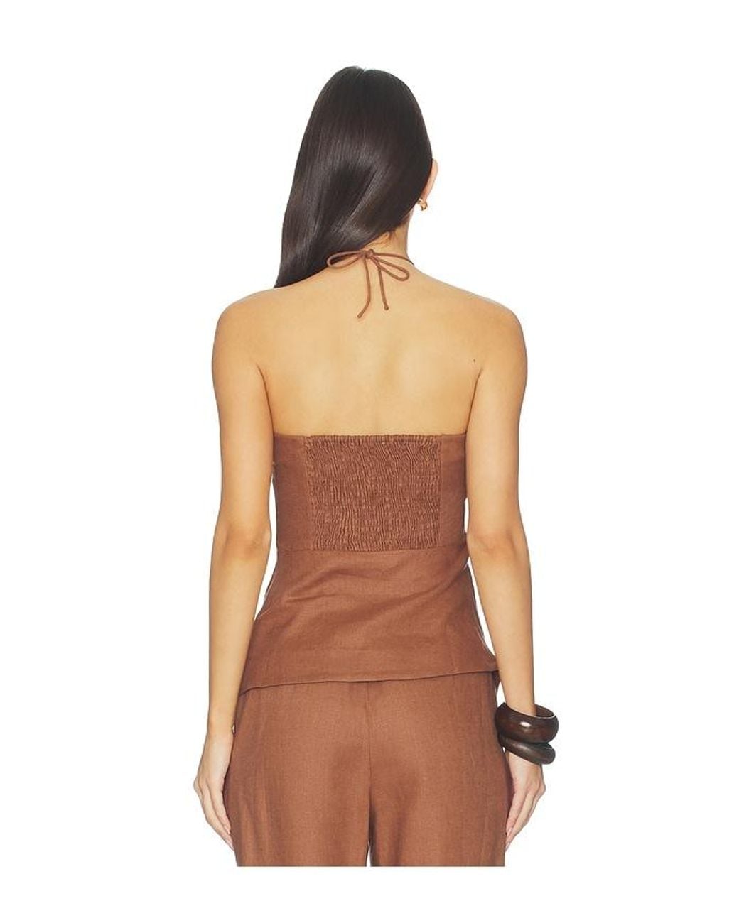 Faithfull The Brand Brown Amaia Top