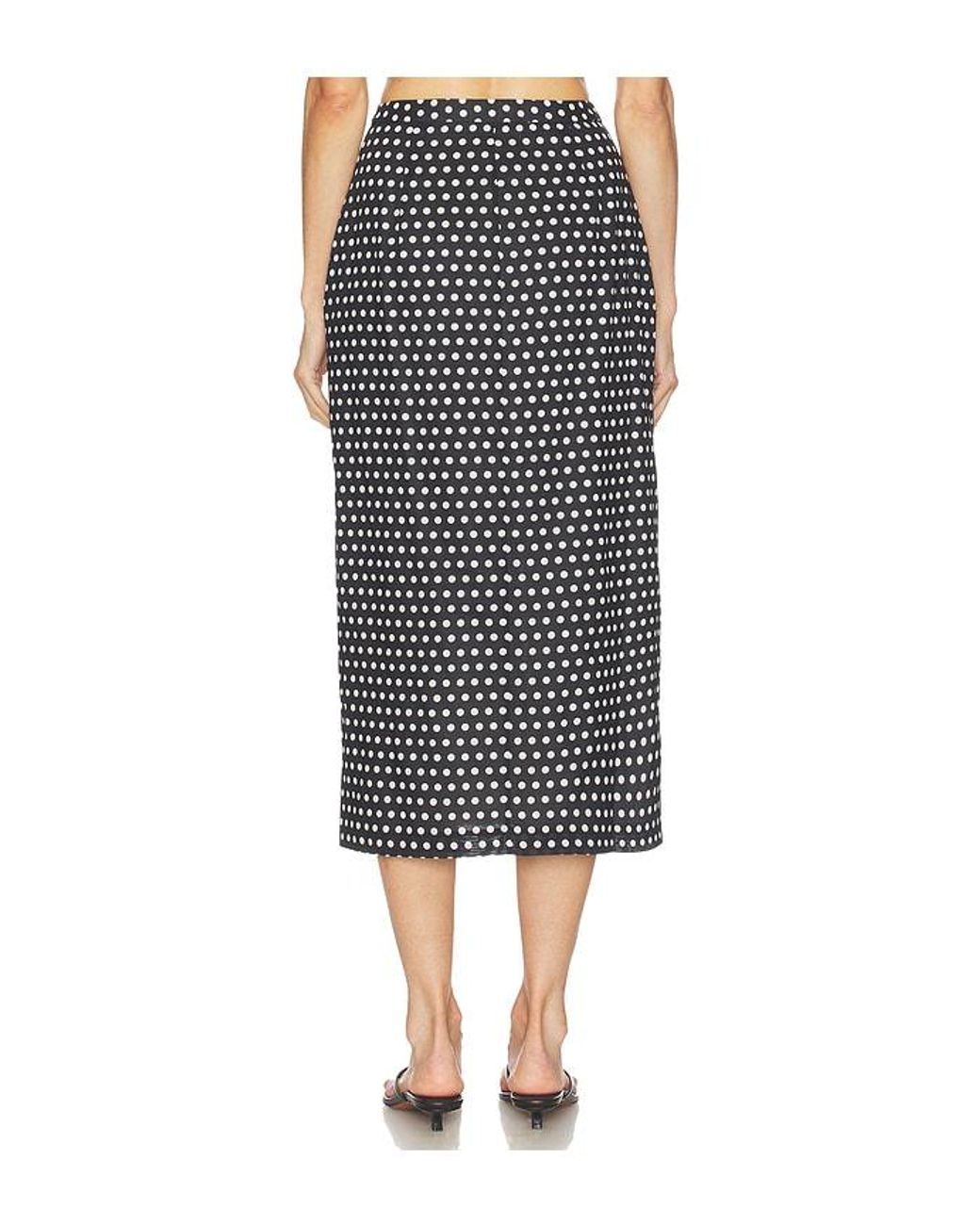 FRAME Black The Polka Dot Skirt