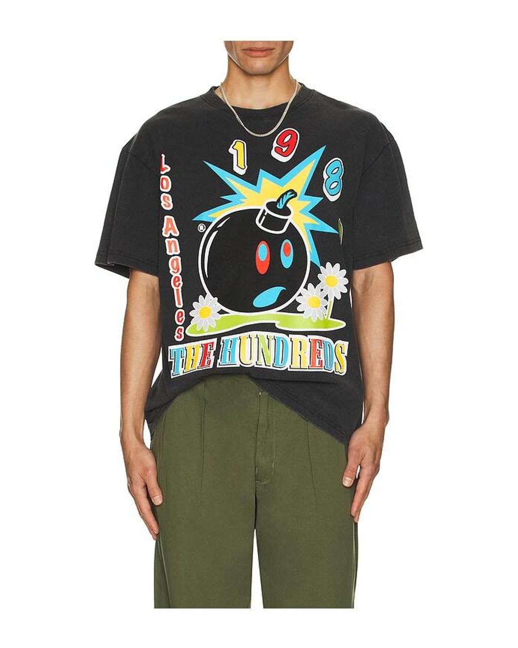 The Hundreds Black Santee Adam Tee for men