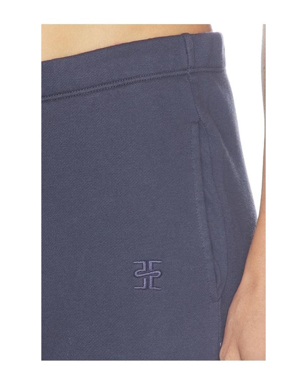 ÉTERNE Blue French Terry Oversized Wide Leg Sweatpant