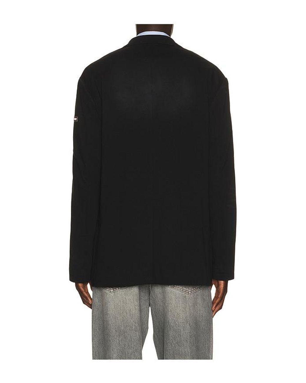 we11done Black Washed Jersey Blazer for men