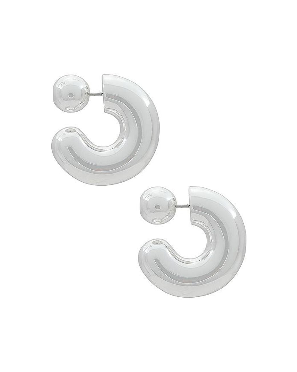 Jenny Bird White Tome Large Hoops