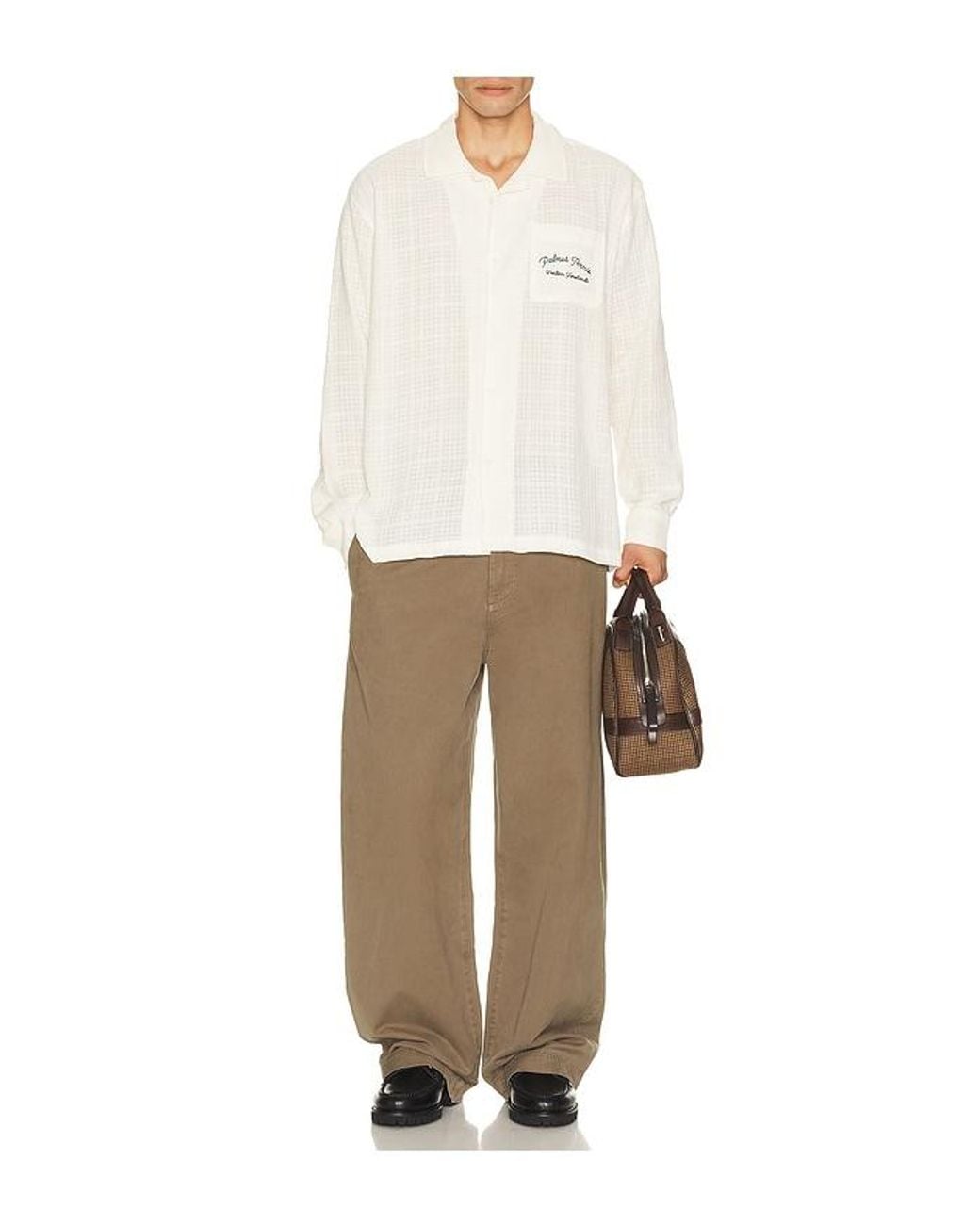 Palmes Natural Western Camp Collar Shirt for men