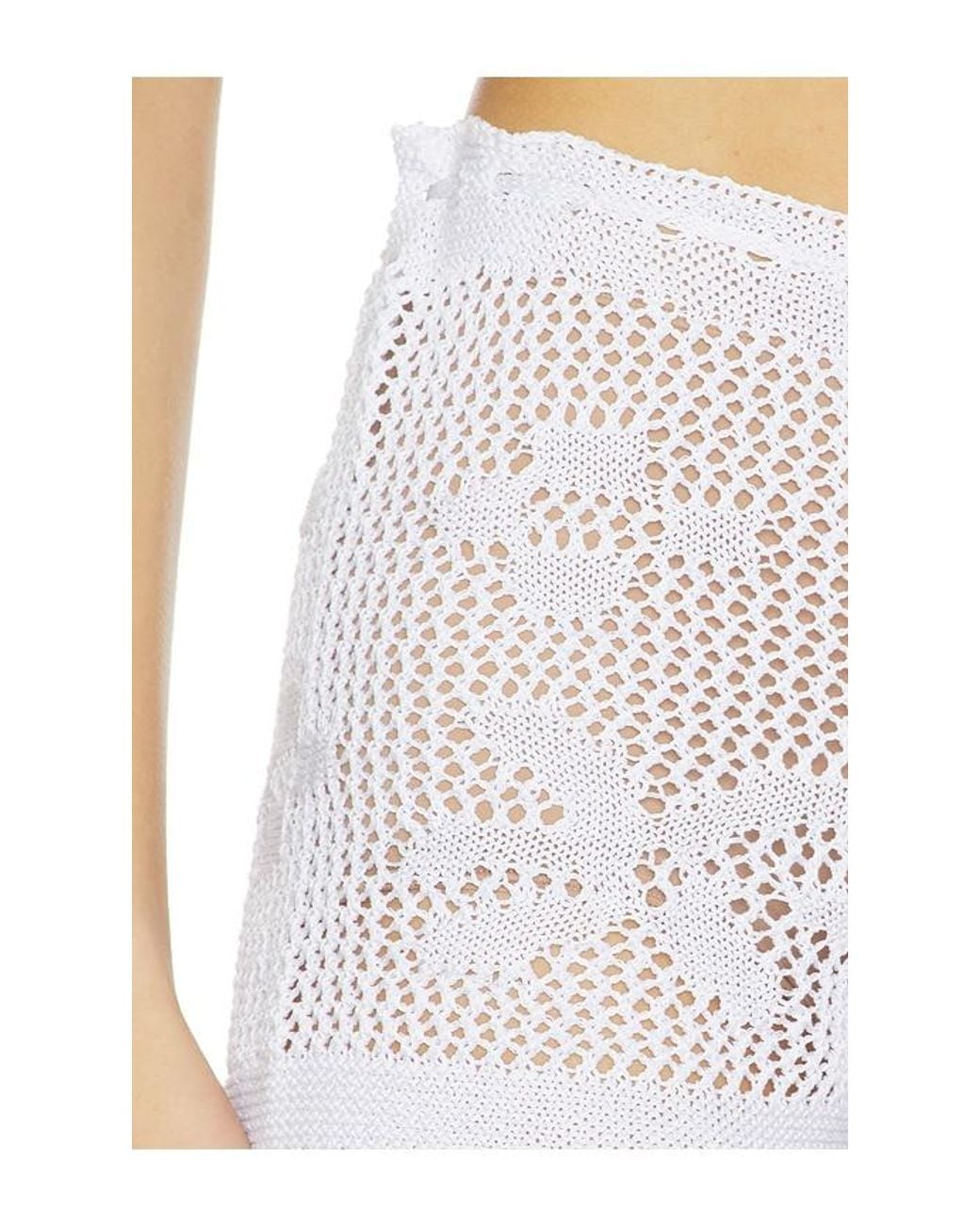 SNDY'S White Terra Knit Shorts