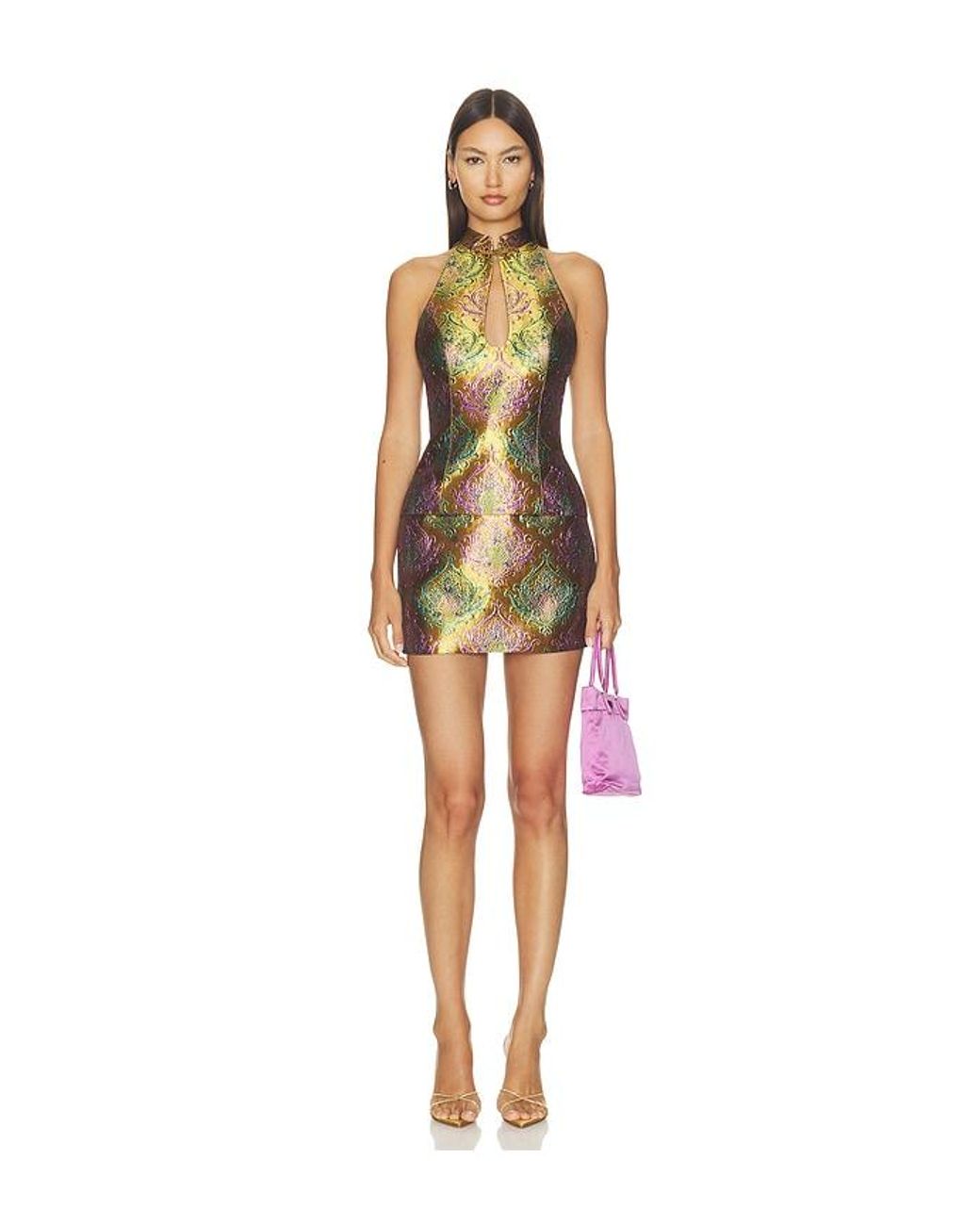 retroféte Multicolor Moreno Brocade Top