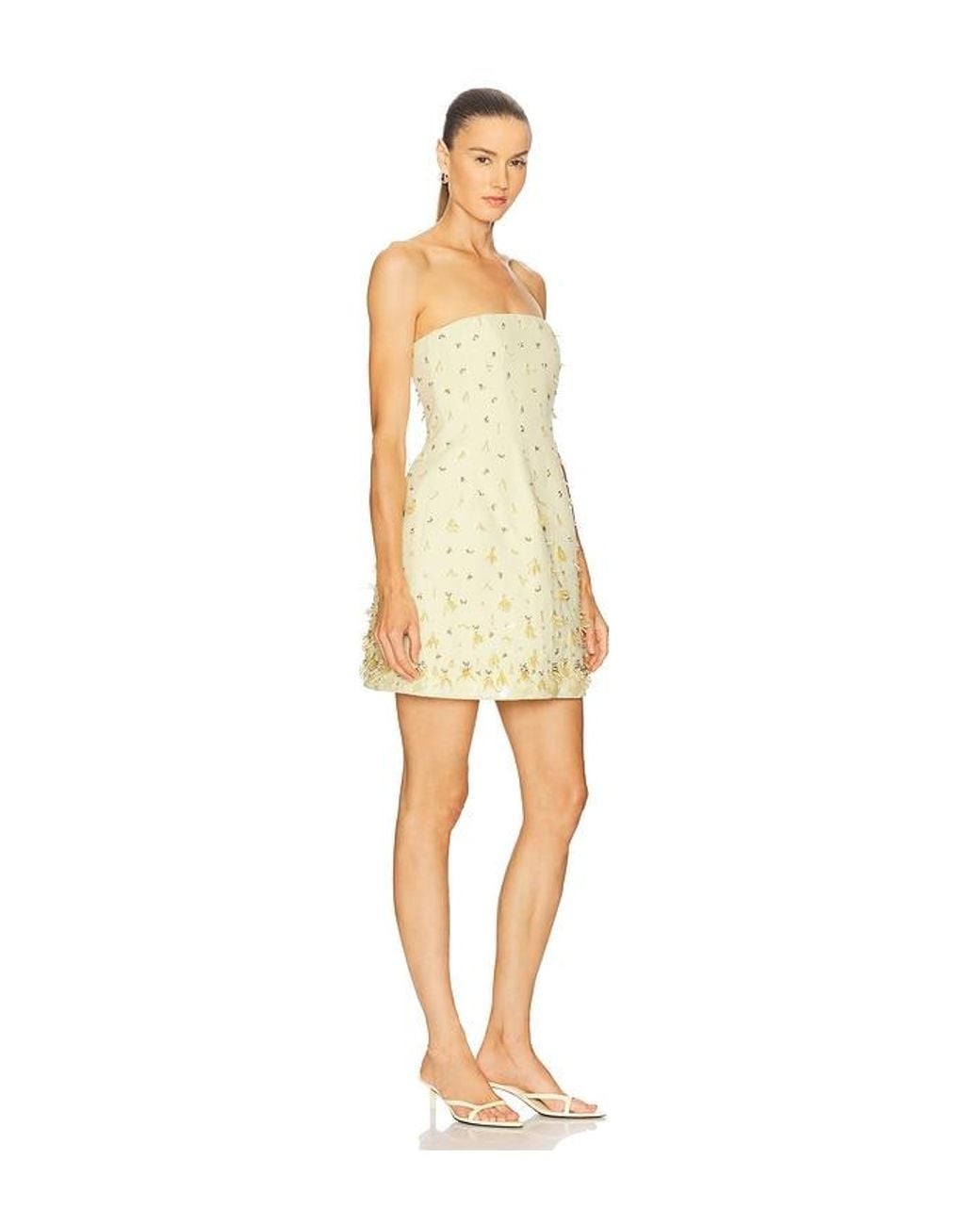 Jonathan Simkhai Natural Yasmin Bustier Mini Dress