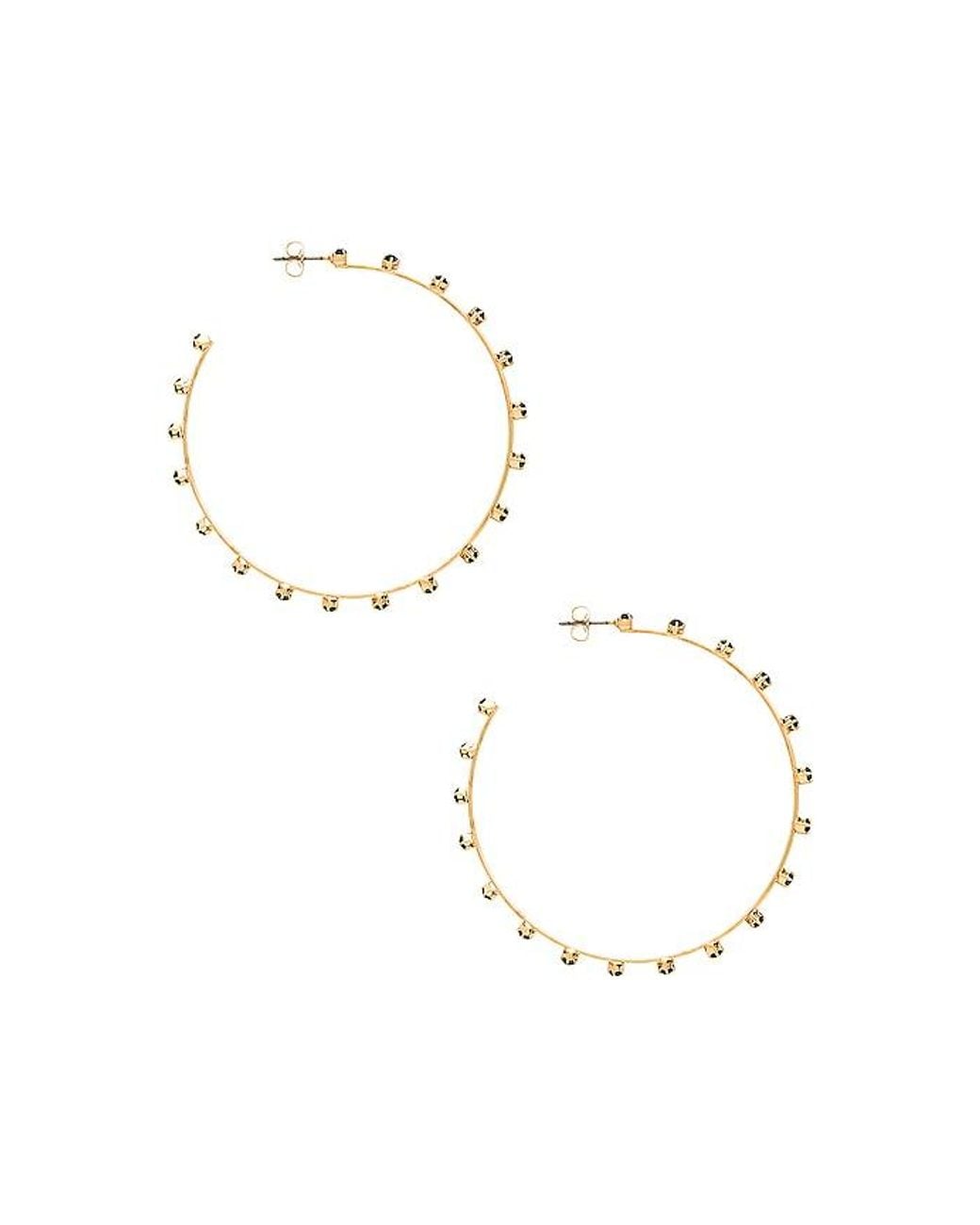 Ettika Metallic Studded Hoops