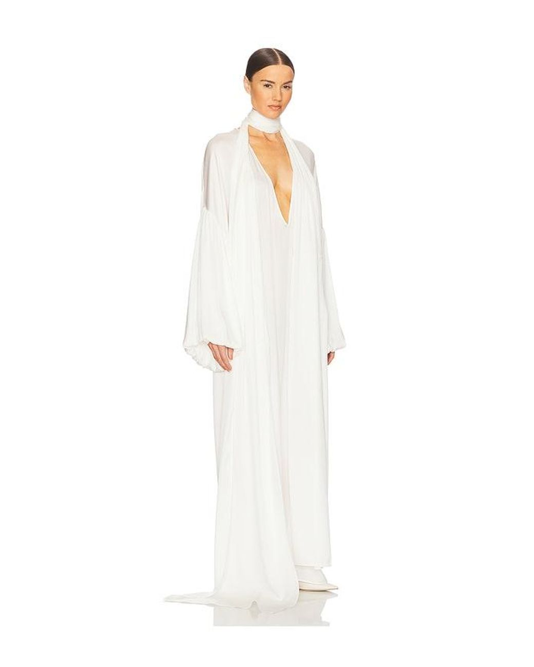 Helsa White Serafina Silk Dress