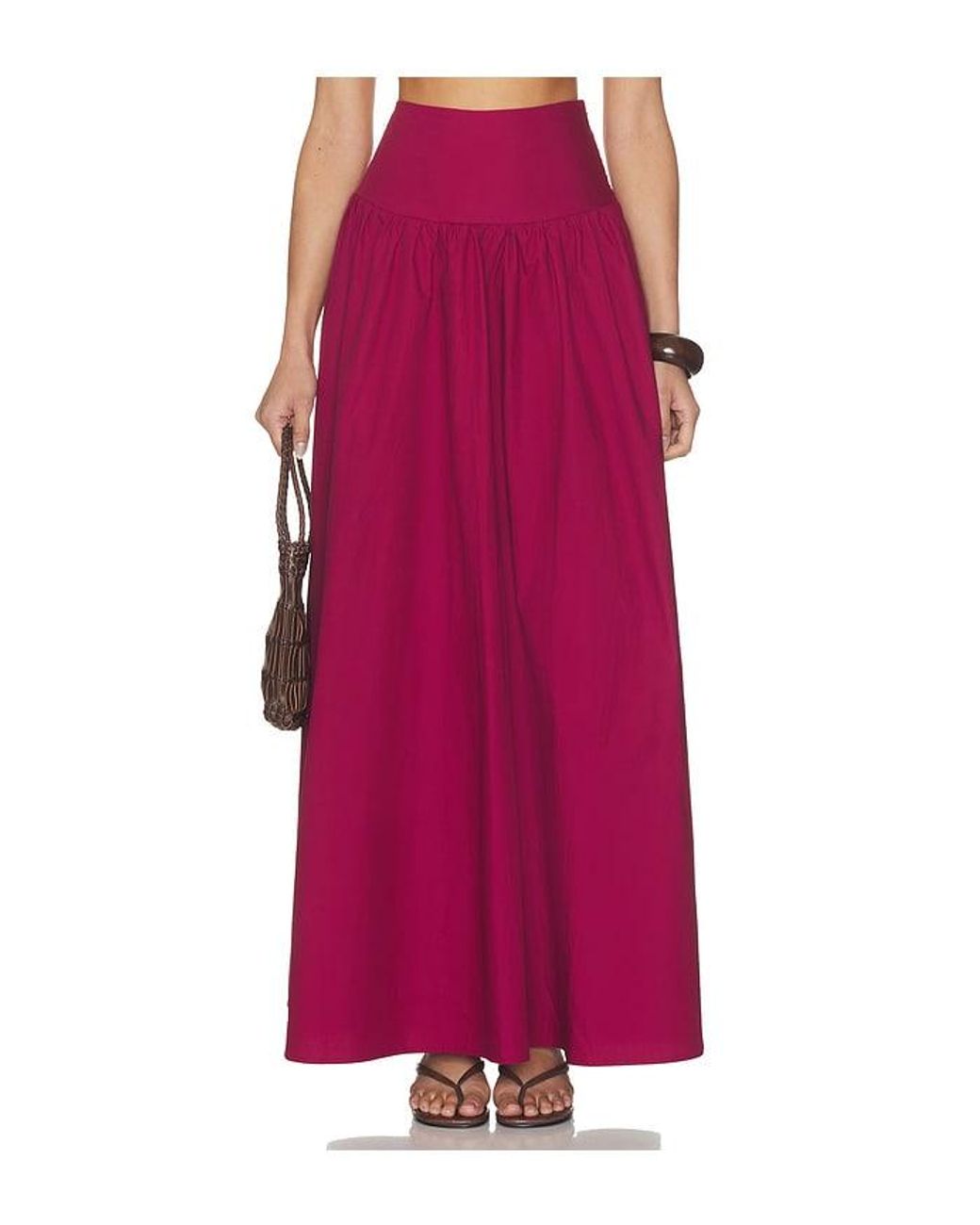 Susana Monaco Purple Poplin Drop Waist Skirt