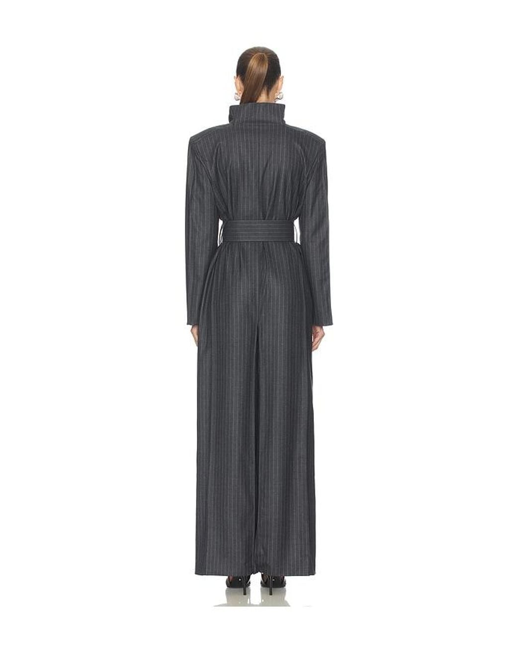 Bevza Black Pinstriped Jumpsuit