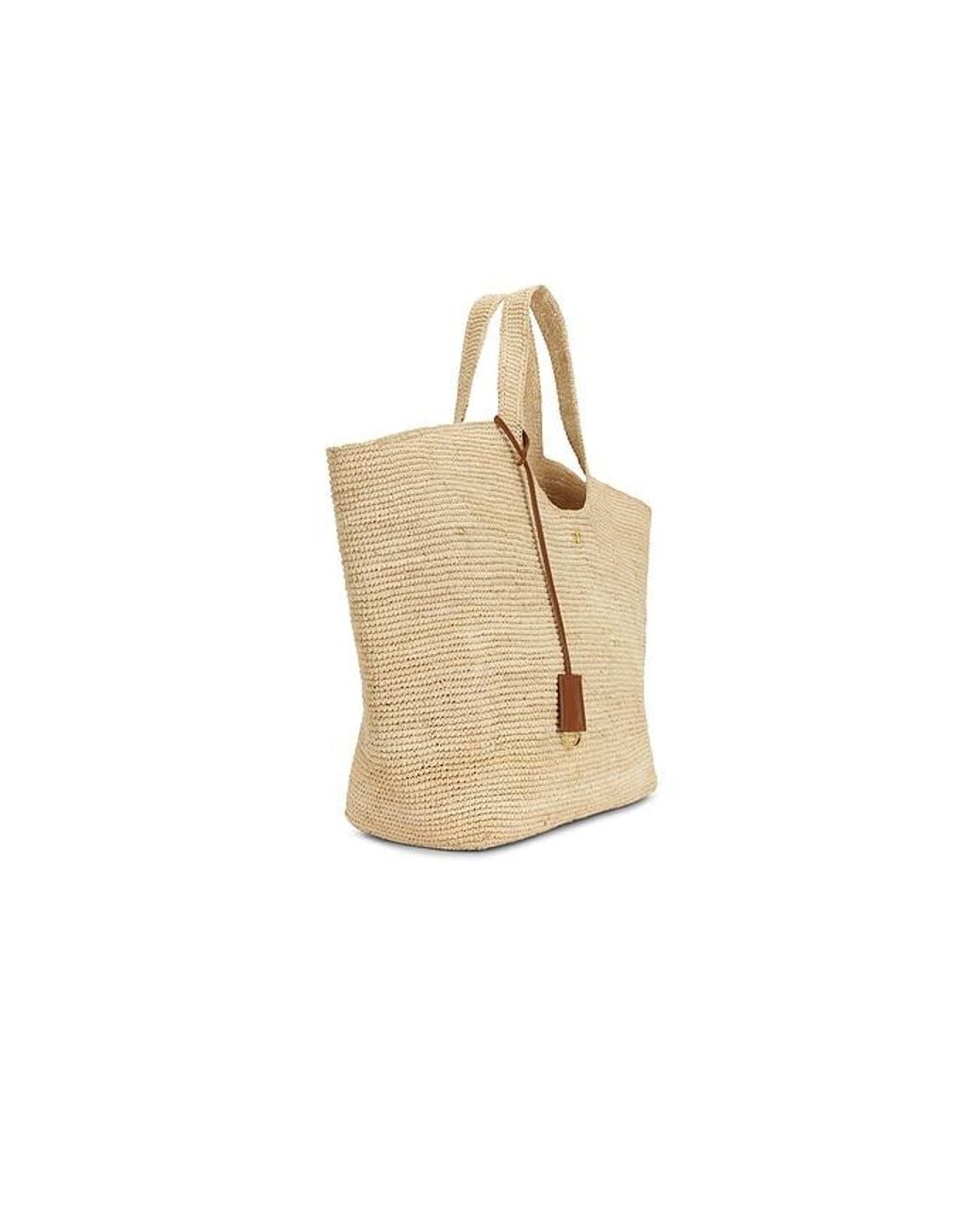 Anine Bing Natural Lili Tote Raphia Bag