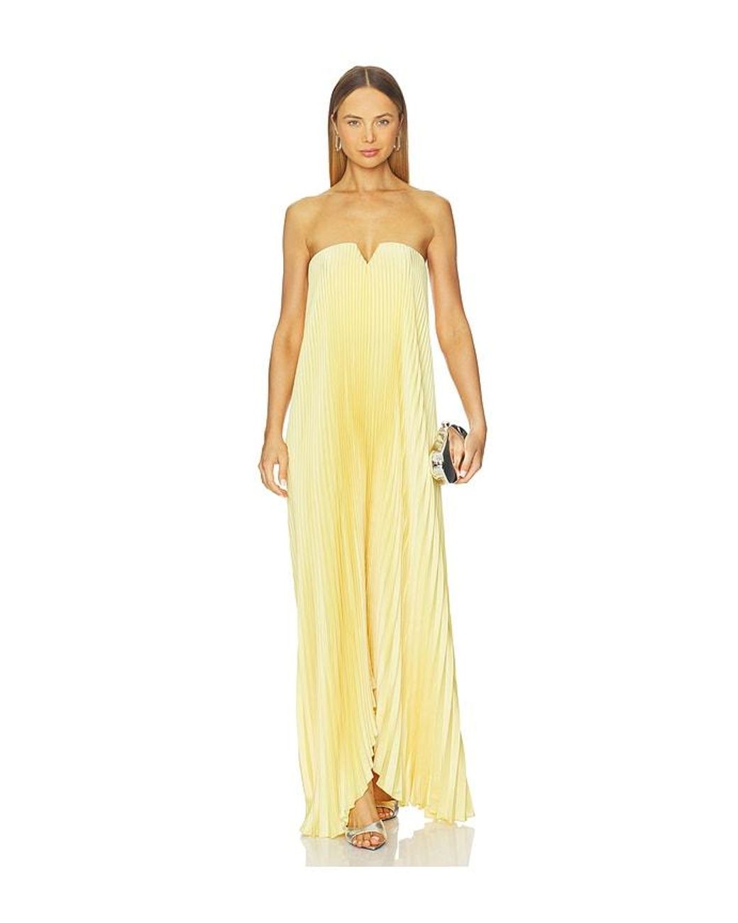 L'idée Metallic Tie Gown