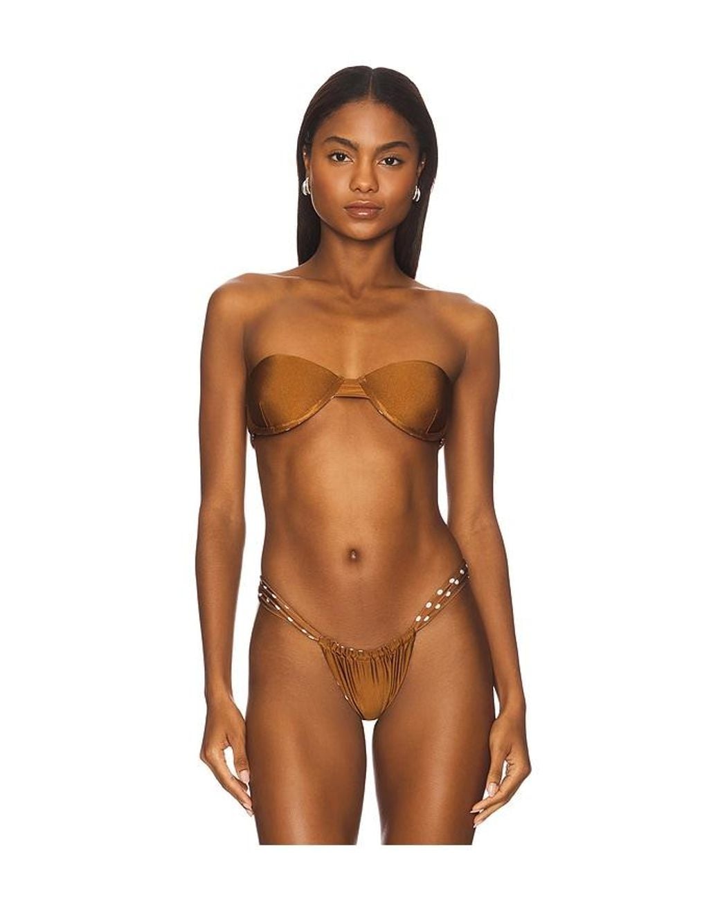 VDM Brown Polly Reversible Bikini Top
