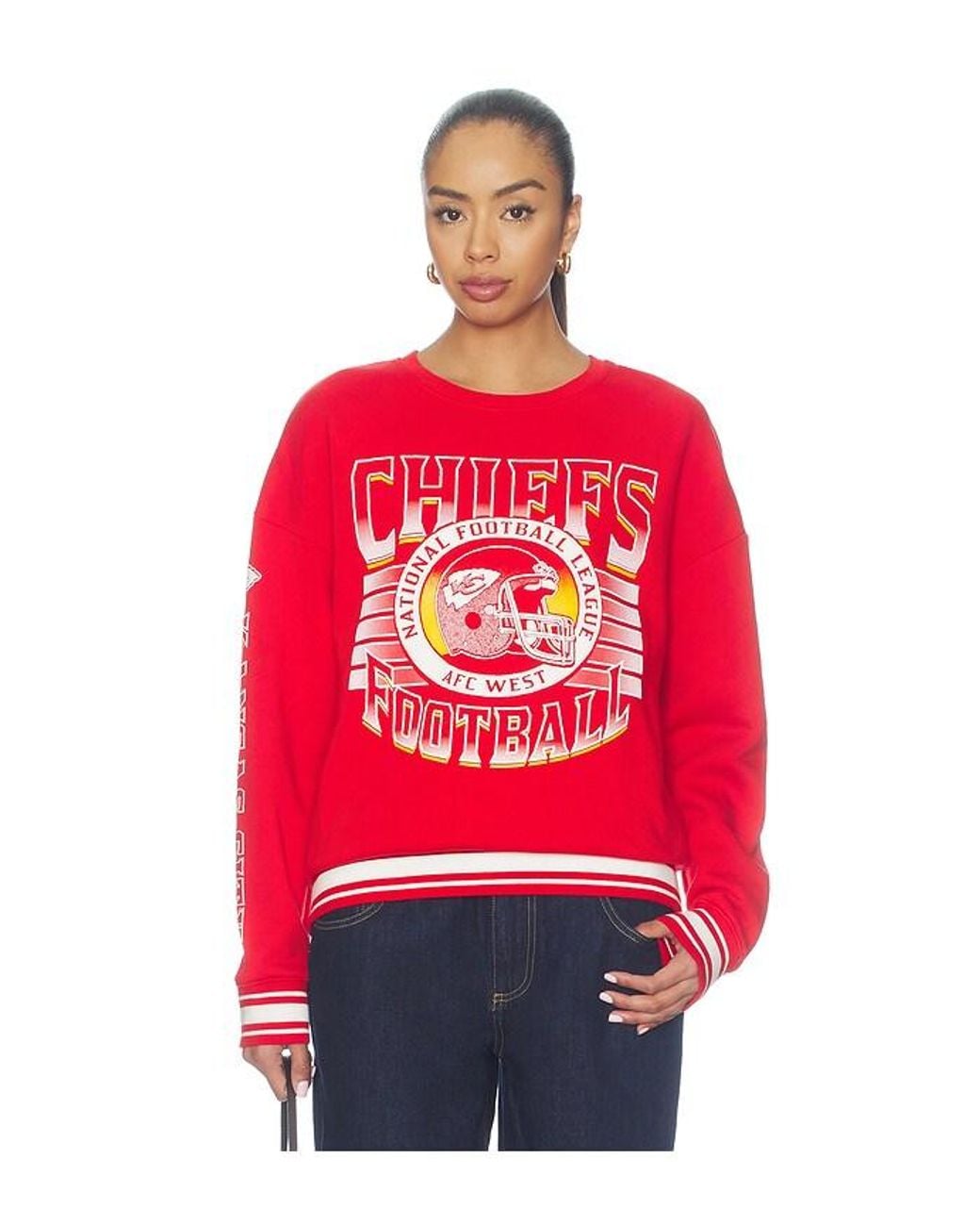Junk Food Red Chiefs Striped Rib Crew Sweatshirt