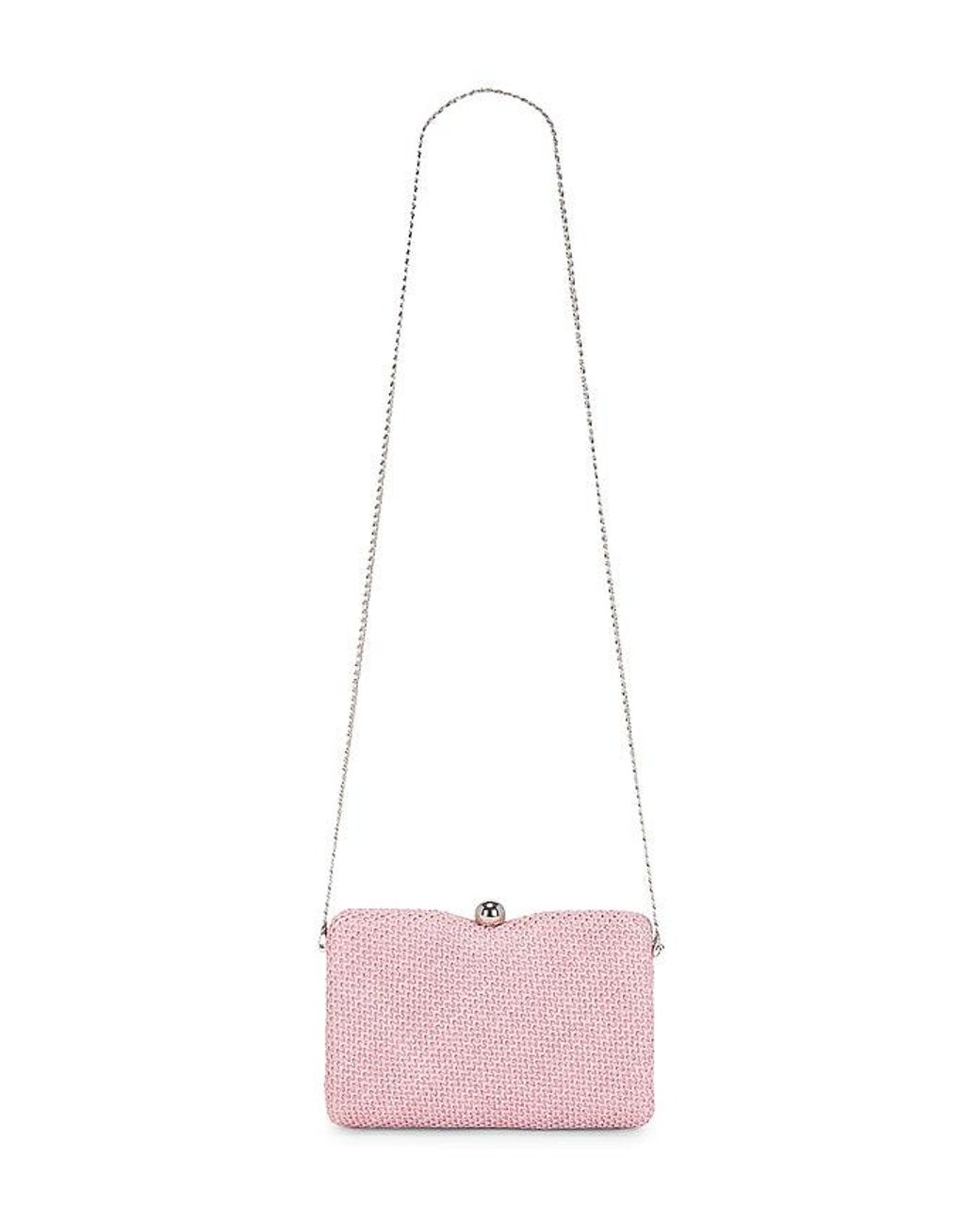 Olga Berg Pink Birdie Textural Top Handle Bag