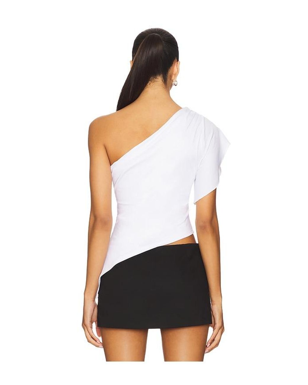 superdown White Marlene Asymmetrical Top