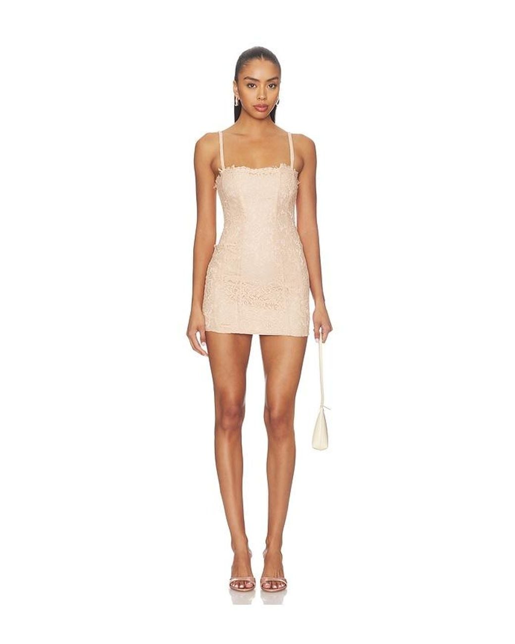Lovers + Friends Natural Hilly Mini Dress