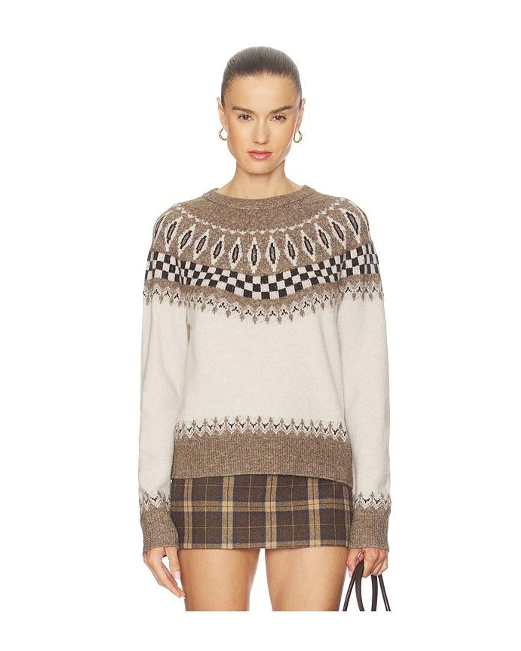 LNA Multicolor Tali Fair Isle Sweater