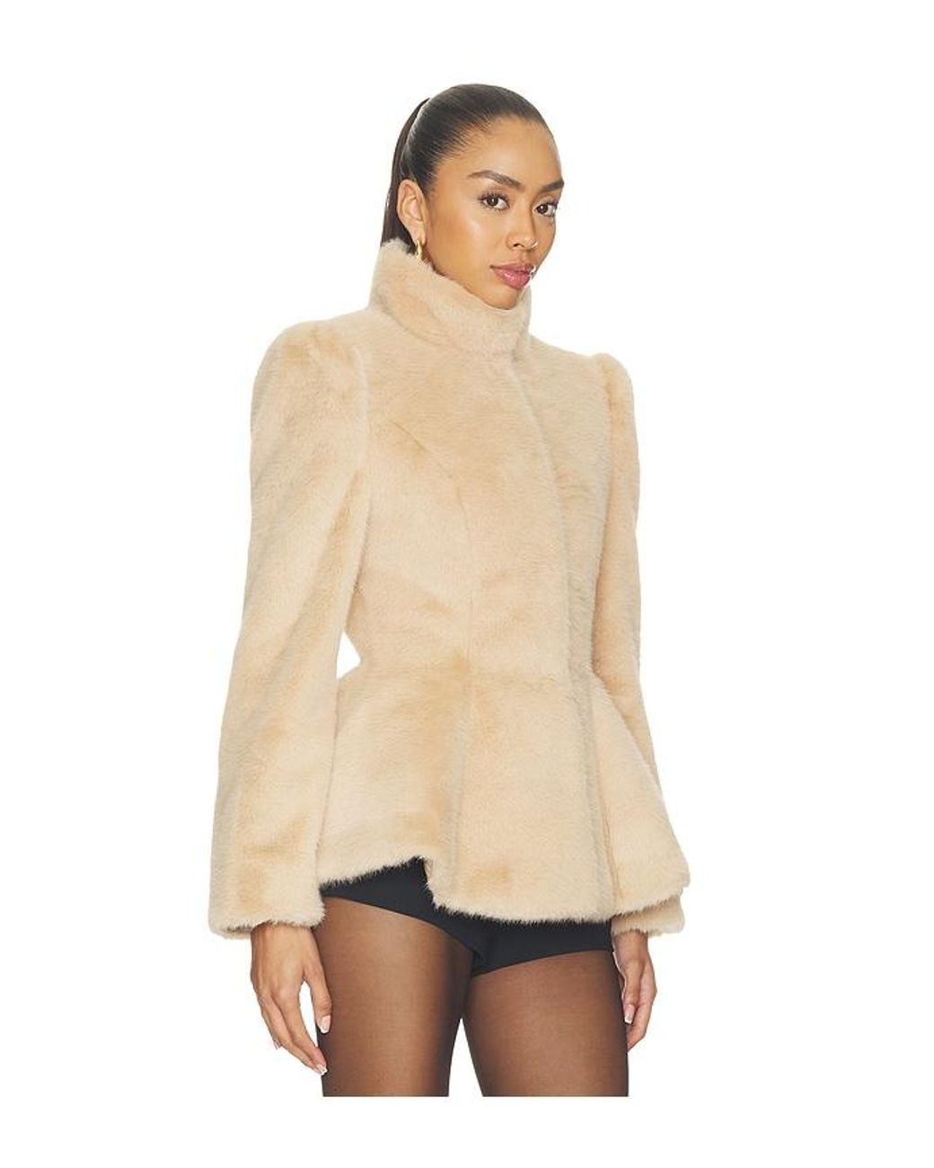 Lovers + Friends Natural Bambella Faux Fur Jacket
