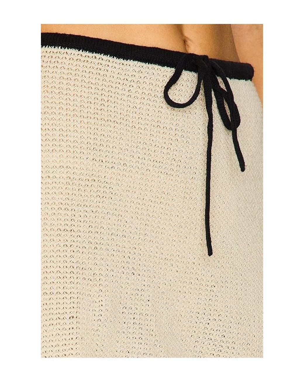 Onia Natural Linen Knit Mini Skirt