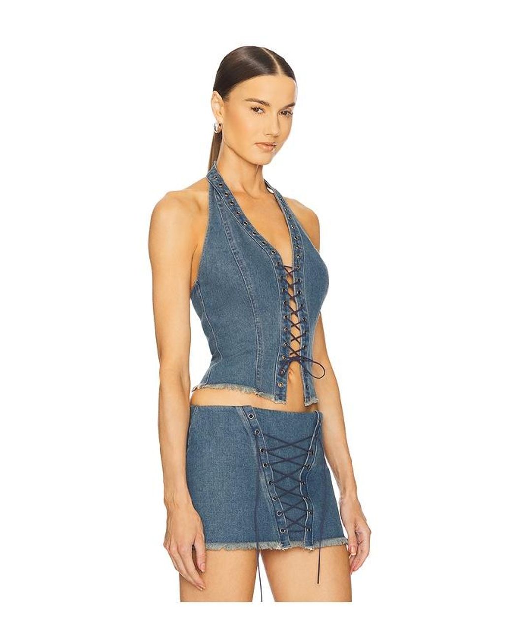 LOBA Blue Selma Top
