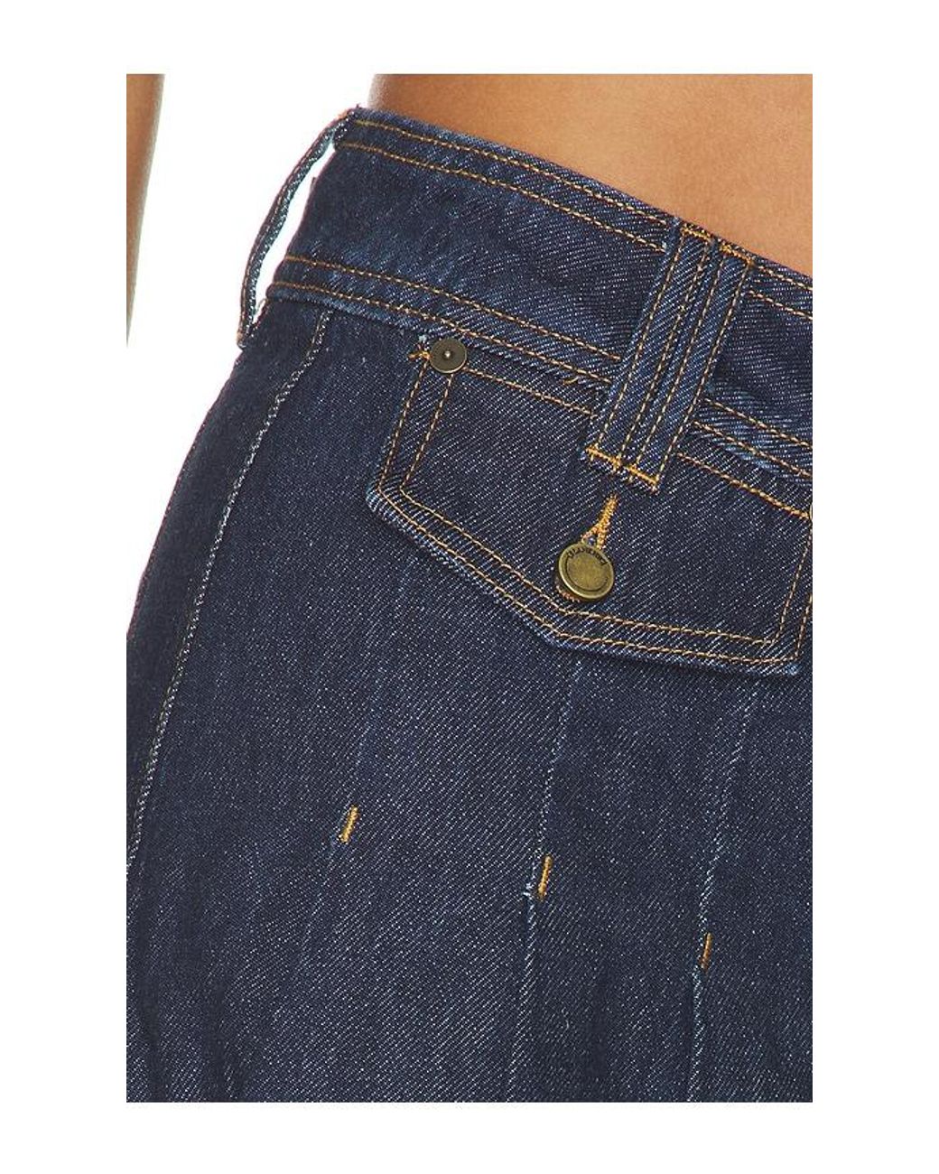 Blank NYC Blue Denim Pleated Skirt