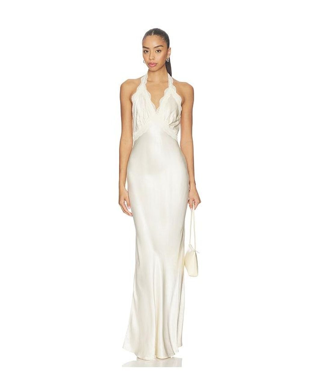 SNDY'S White Tonya Slip Maxi Dress