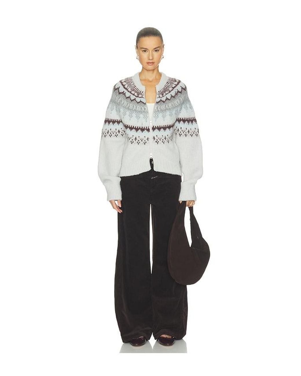 Closed White Cropped Zip Cardigan