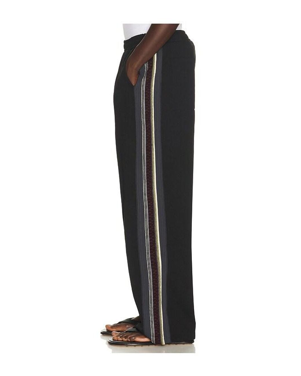 JUNGLES Black Triple Taping Pant for men