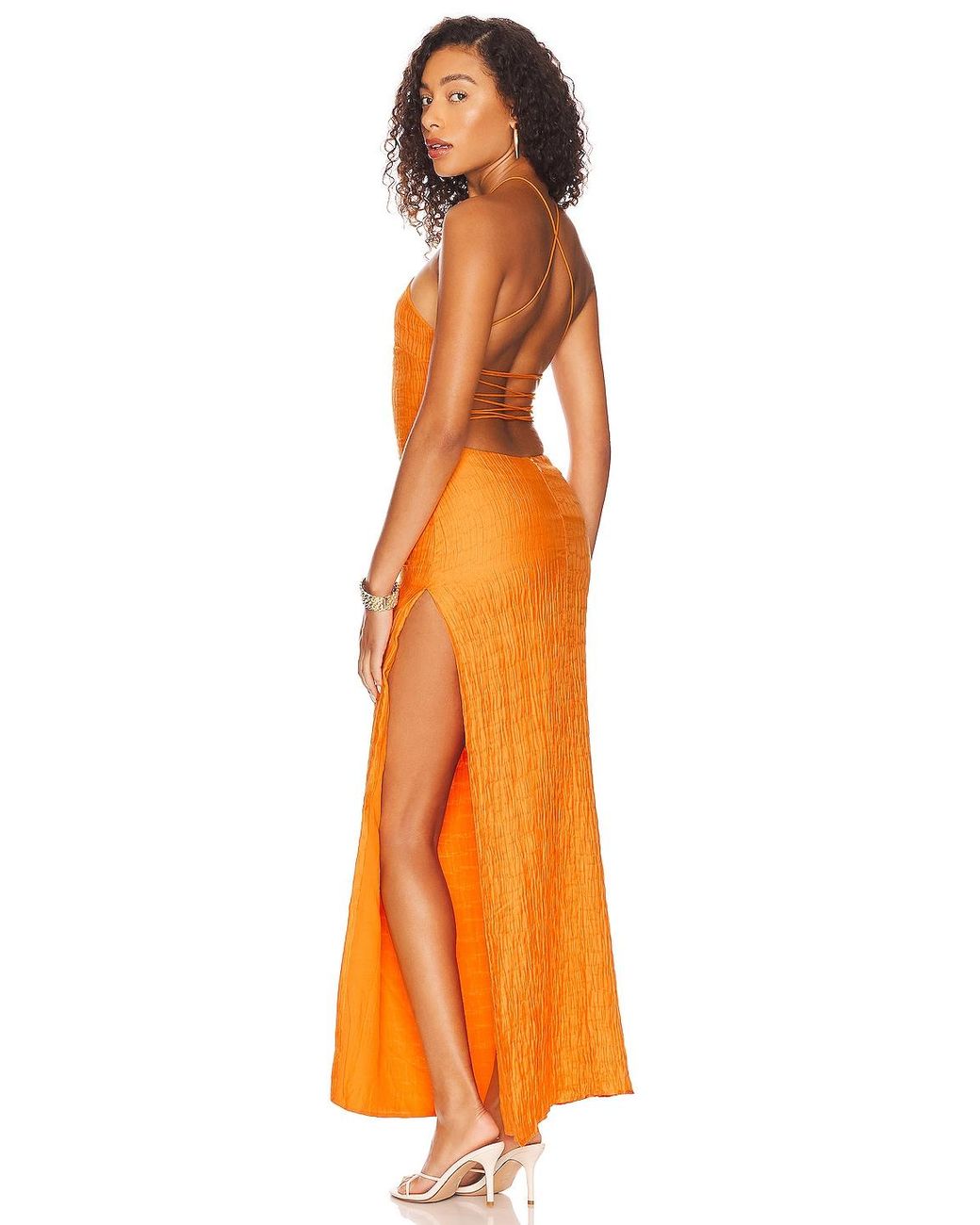 Camila Coelho Synthetik MAXI JOY in Orange Damen Bekleidung Kleider Freizeitkleider und lange Kleider 